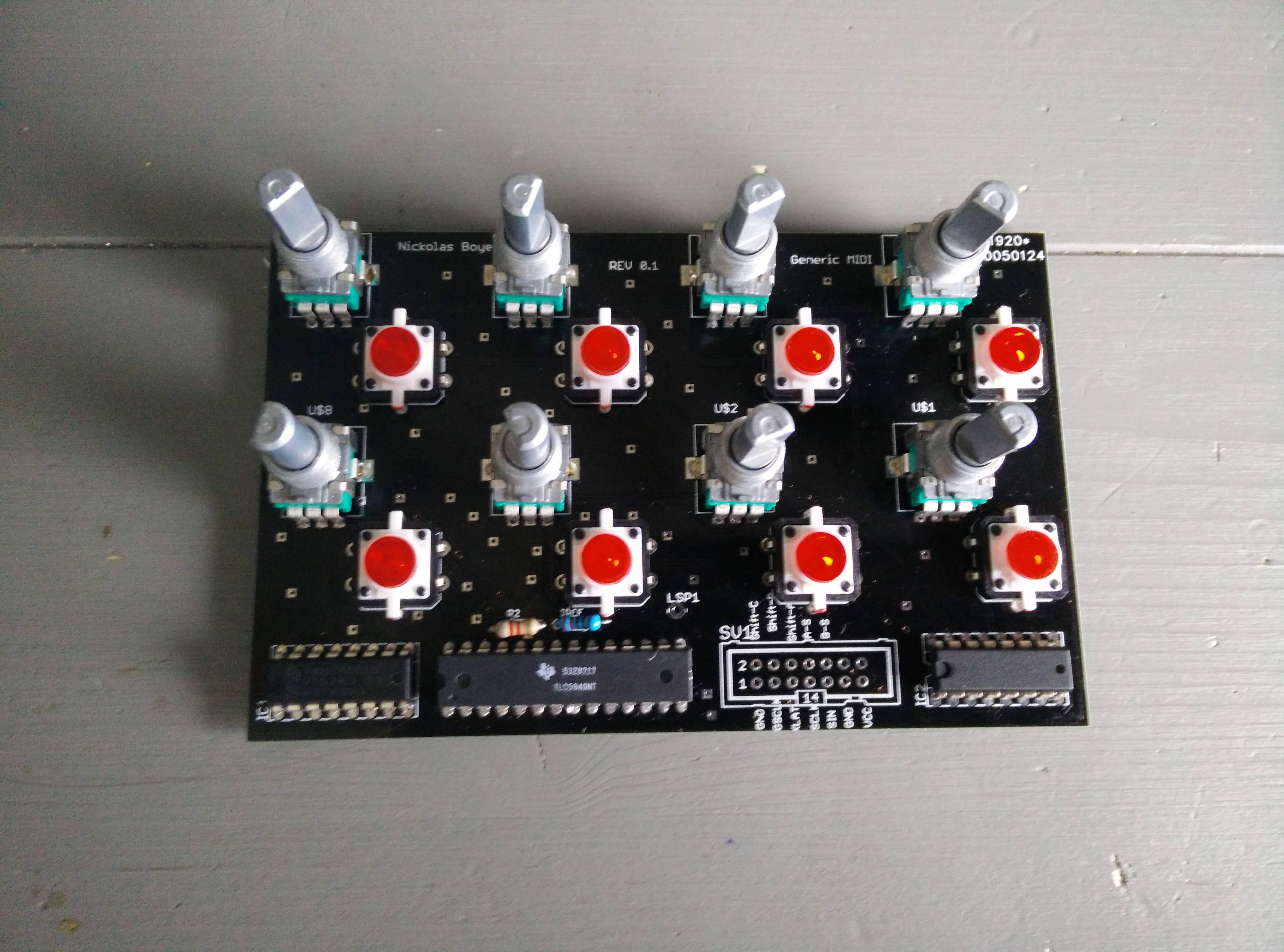 Assembled & populated pot PCB